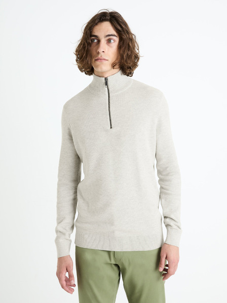 Celio Svijetlo sivi muški basic džemper Celio Celim