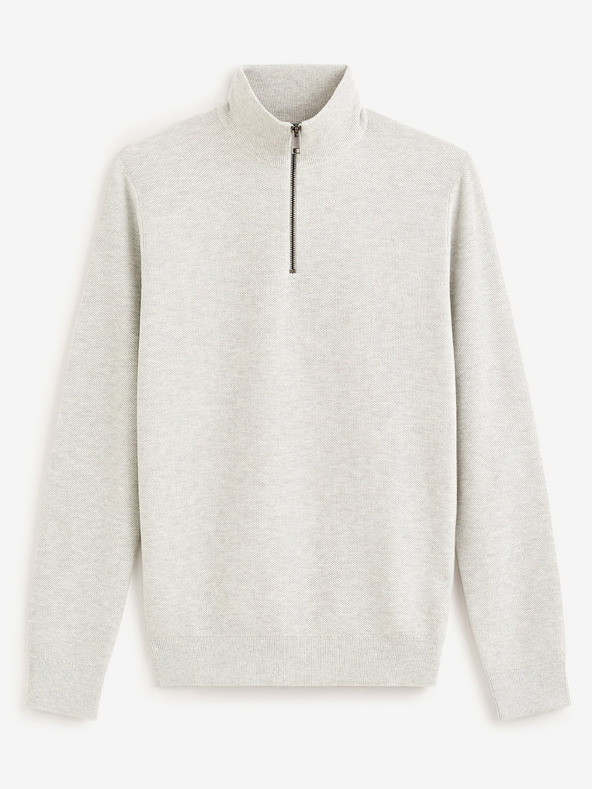 Celio Svijetlo sivi muški basic džemper Celio Celim