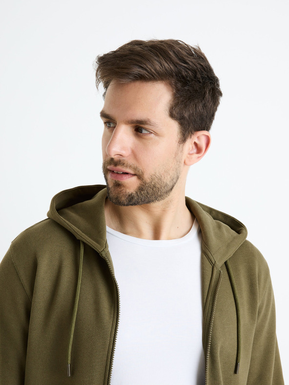 Celio Celio Fepiquet kaki muška majica s kapuljačom