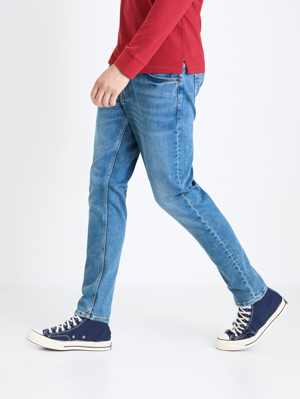 Celio Svijetlo plave muške uske traperice Celio Foactive