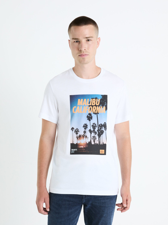Celio Bijela muška majica Celio