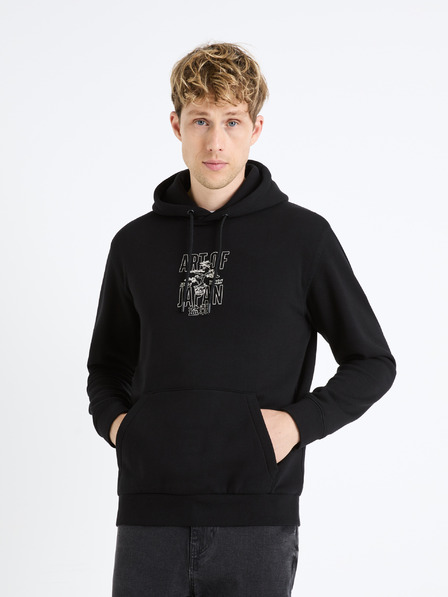 Celio Crna muška majica s kapuljačom Celio Fejabowl