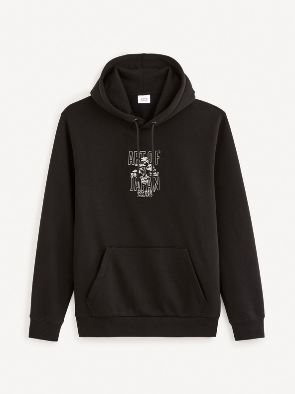 Celio Crna muška majica s kapuljačom Celio Fejabowl