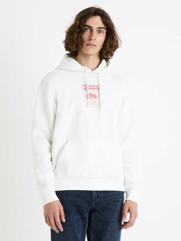 Celio Celio Fejabowl krem ​​muška majica s kapuljačom