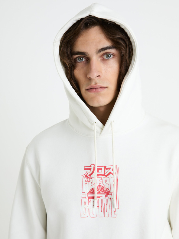 Celio Celio Fejabowl krem ​​muška majica s kapuljačom