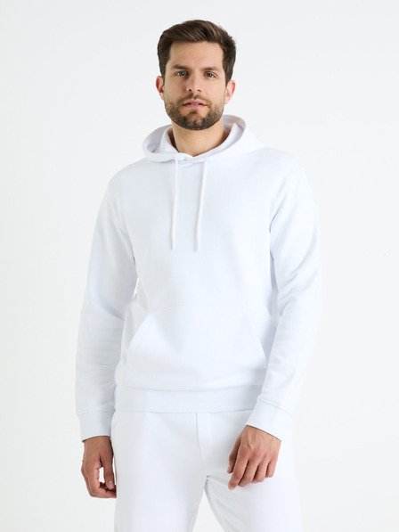 Celio Celio Fesix bijela muška majica s kapuljačom