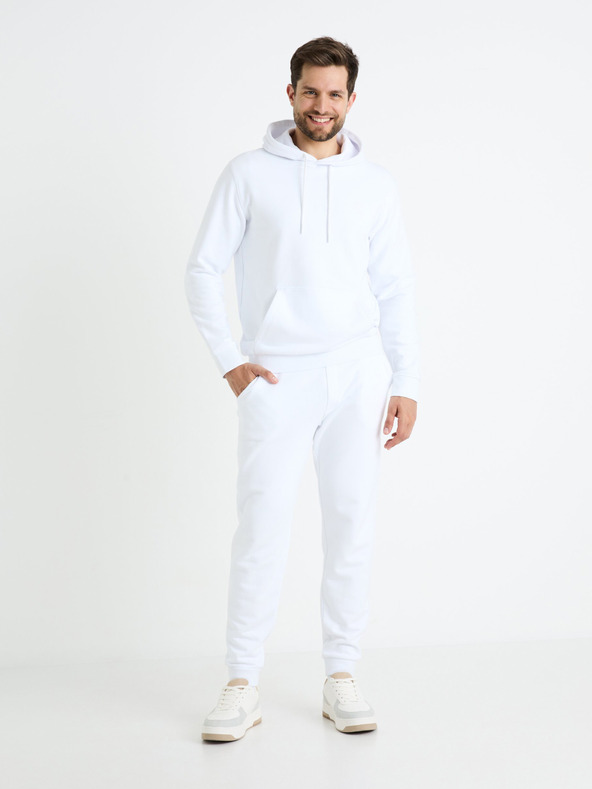 Celio Celio Fesix bijela muška majica s kapuljačom