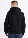 Celio Tamnoplava muška jakna s umjetnim krznom Celio Fuhoodie