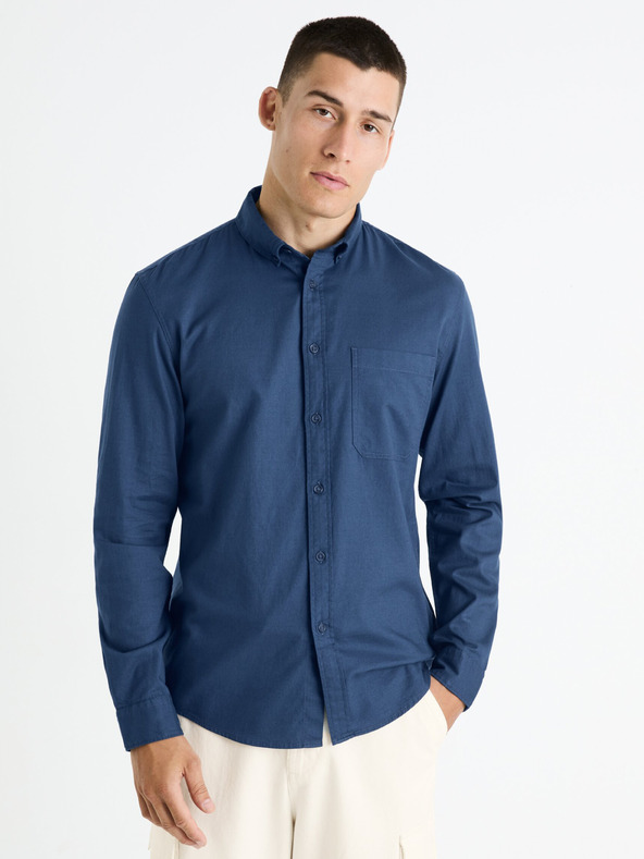 Celio Tamnoplava muška košulja Celio Farobone2