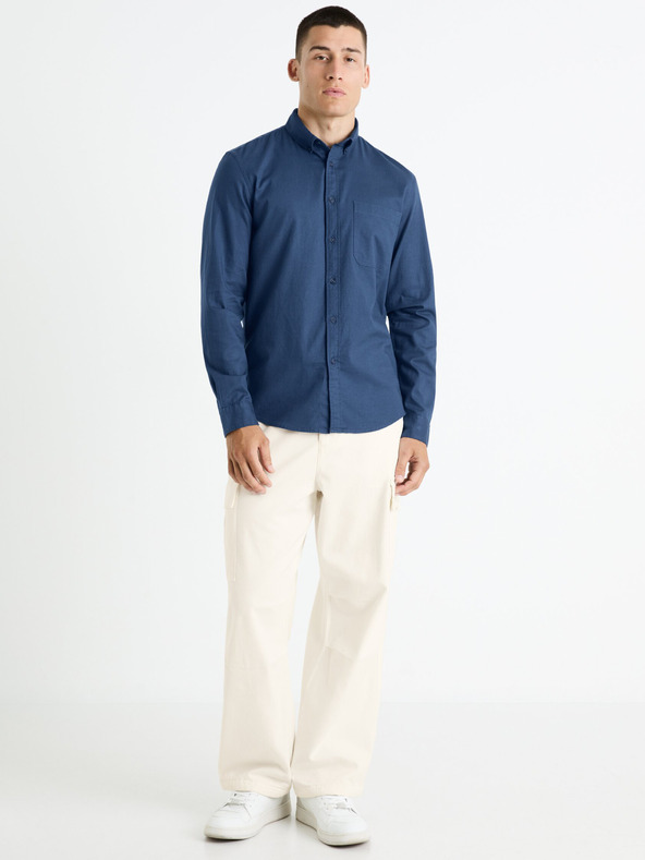 Celio Tamnoplava muška košulja Celio Farobone2