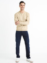 Celio Bež muški basic džemper Celio Decotonv