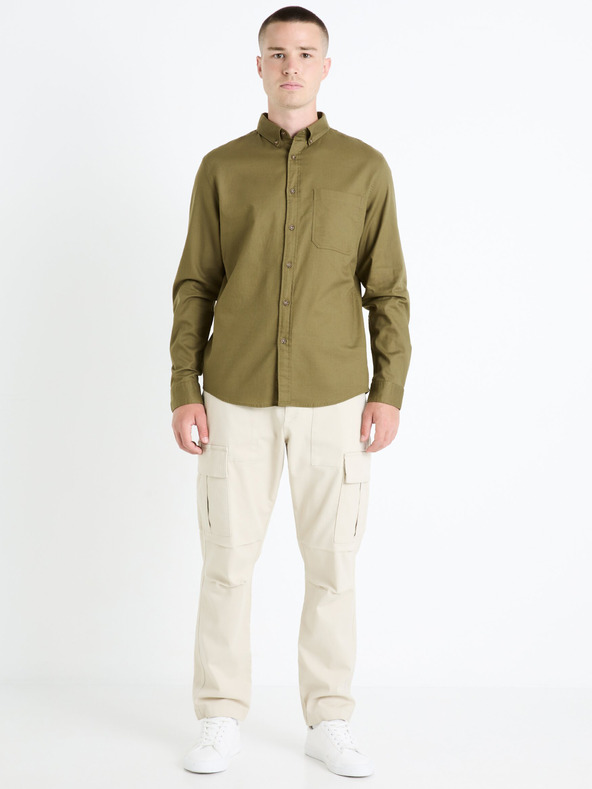 Celio Kaki muška košulja Celio Farobone2