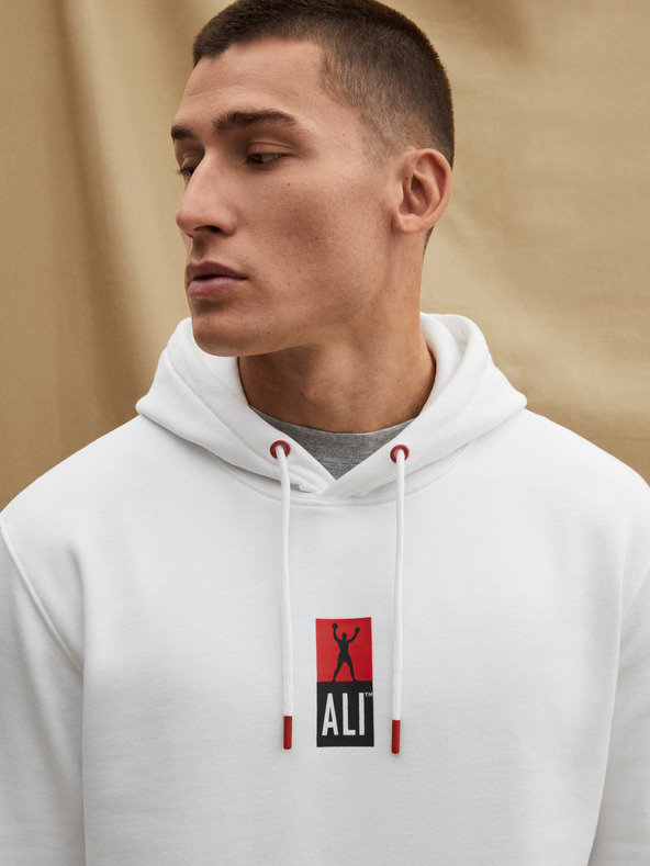 Celio Bijela muška majica s kapuljačom Celio Muhammad Ali