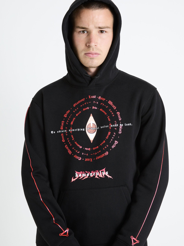 Celio Crna muška Celio Fullmetal Alchemist majica s kapuljačom
