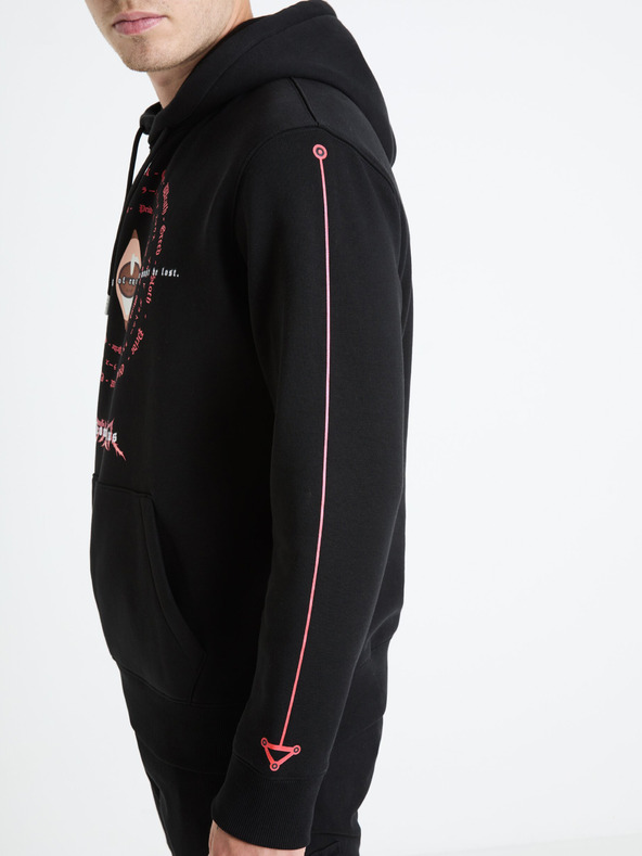 Celio Crna muška Celio Fullmetal Alchemist majica s kapuljačom