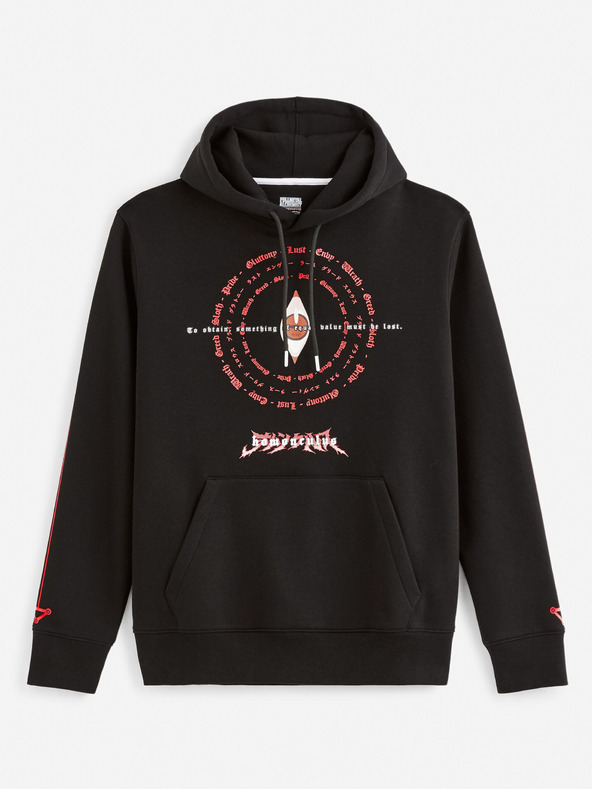 Celio Crna muška Celio Fullmetal Alchemist majica s kapuljačom