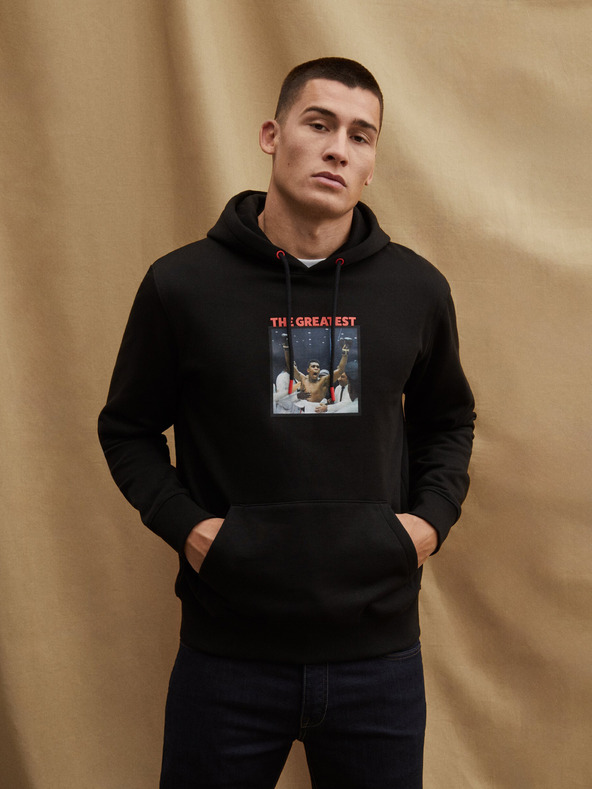 Celio Crna muška majica s kapuljačom Celio Muhammad Ali