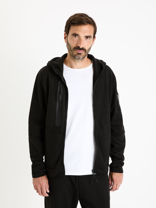 Celio Crna muška majica s kapuljačom Celio Fecoldyoke