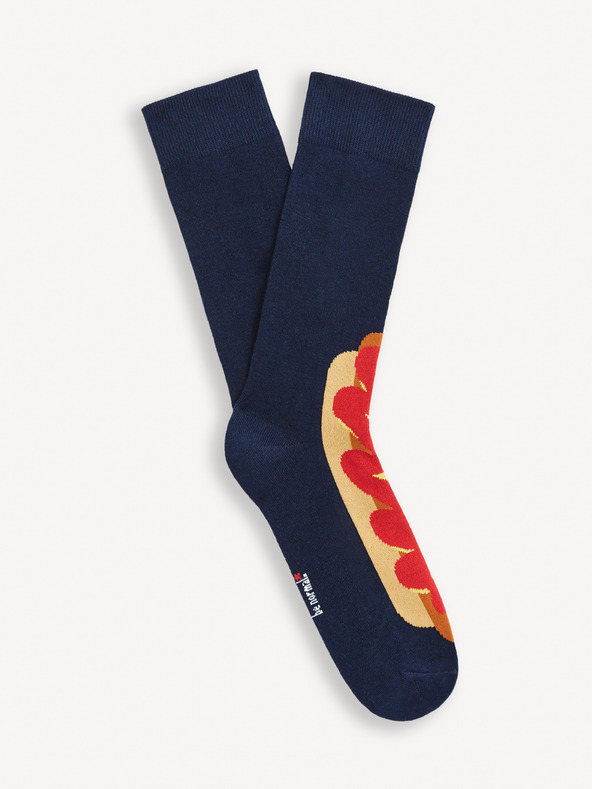 Celio Tamnoplave muške Celio Hot Dog čarape s uzorkom