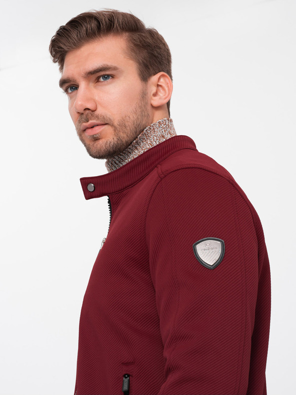 Ombre Clothing Wine Ombre odjeća BIKER Muška lagana jakna