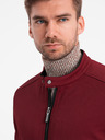 Ombre Clothing Wine Ombre odjeća BIKER Muška lagana jakna