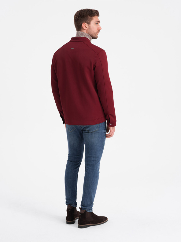 Ombre Clothing Wine Ombre odjeća BIKER Muška lagana jakna