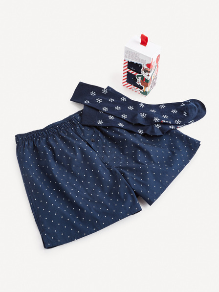 Celio Komplet tamnoplavih muških hlačica i čarapa u Celio poklon kutiji