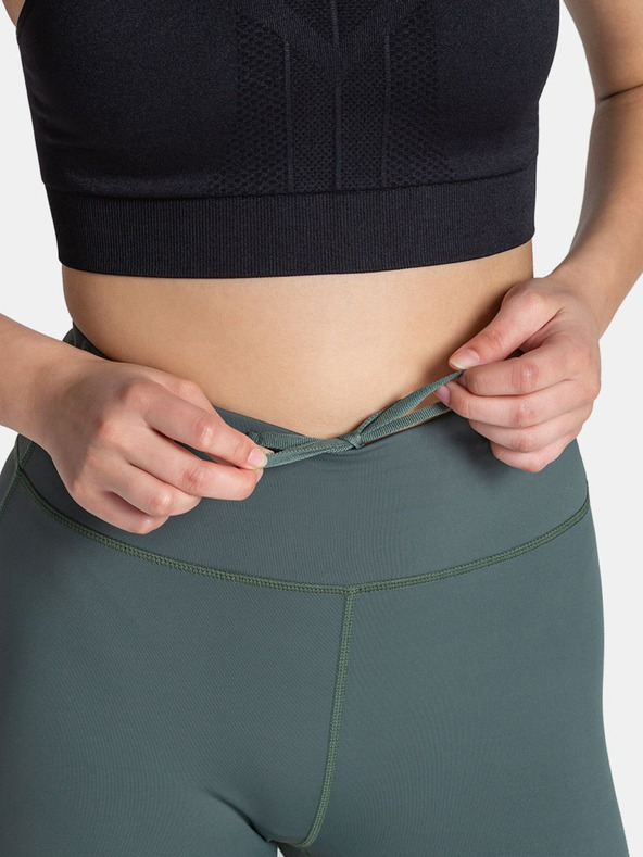 Kilpi Tamnozelene ženske tričetvrt duge sportske tajice Kilpi AMIRA