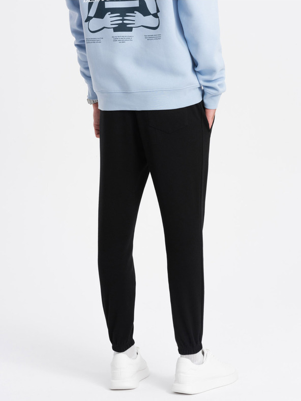 Ombre Clothing Crne muške trenirke Ombre Clothing CARROT