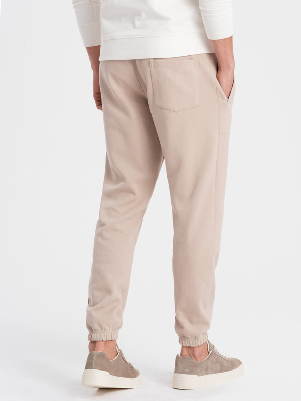 Ombre Clothing Bež muške trenirke Ombre Clothing CARROT