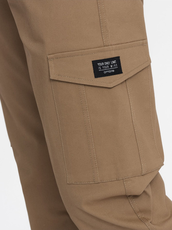 Ombre Clothing Smeđe muške kargo hlače Ombre Clothing