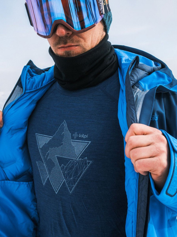 Kilpi Tamnoplava muška sportska majica od Merino vune KILPI MAVORA TOP