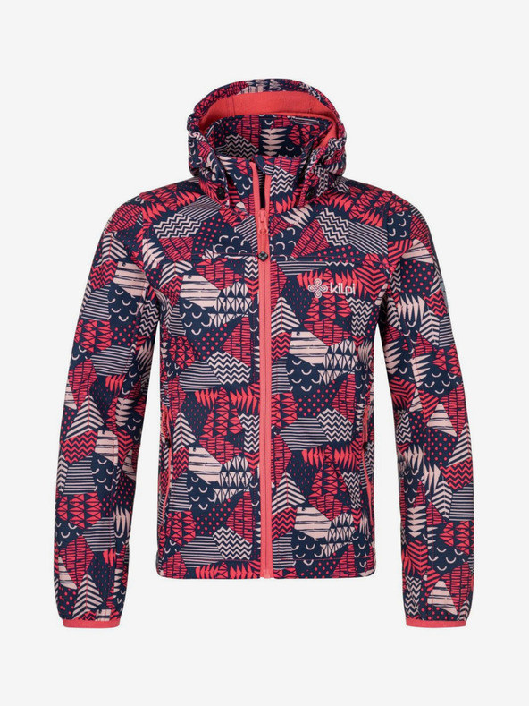 Kilpi Plavo-ružičasta softshell jakna s uzorkom za djevojčice KILPI RAVIA