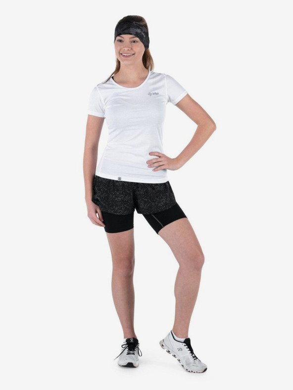 Kilpi Crne ženske kratke hlače za trčanje s uzorkom 2u1 Kilpi BERGEN