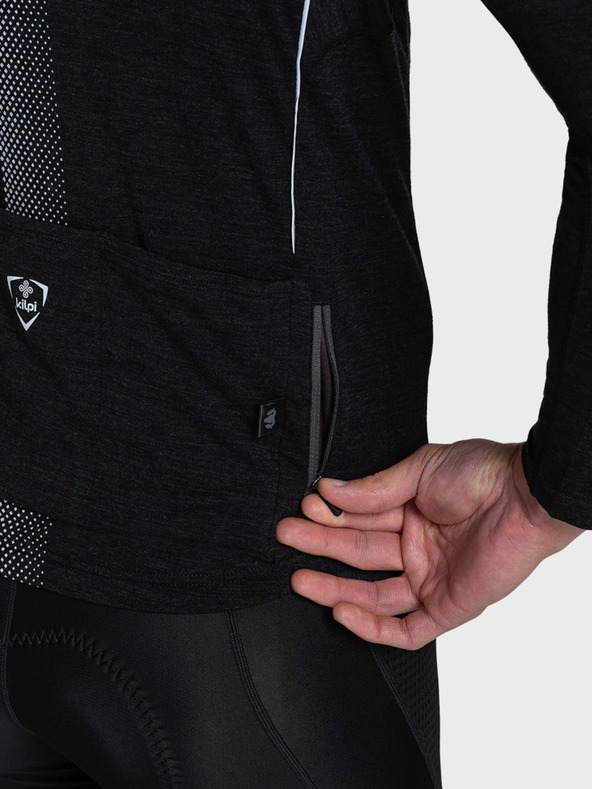 Kilpi Crna muška sportska majica s patentnim zatvaračem Kilpi SONET