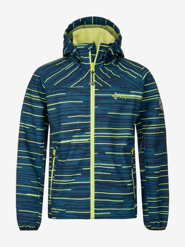 Kilpi Kilpi RAVIO prugasta softshell jakna za dječake u petroleju