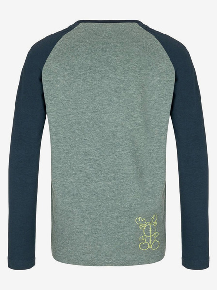 Kilpi Plavo-zelena dječačka pamučna majica s dugim rukavima Kilpi SONIER