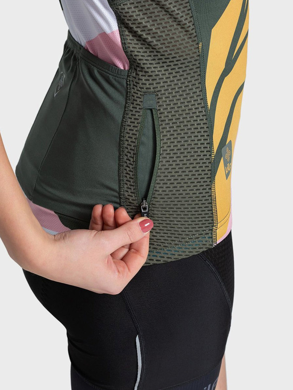 Kilpi Zeleno-ružičasta ženska sportska majica s patentnim zatvaračem Kilpi RITAEL