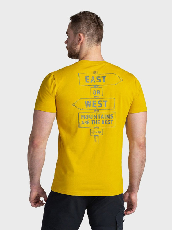 Kilpi Žuta muška majica s printom Kilpi BANDE na leđima