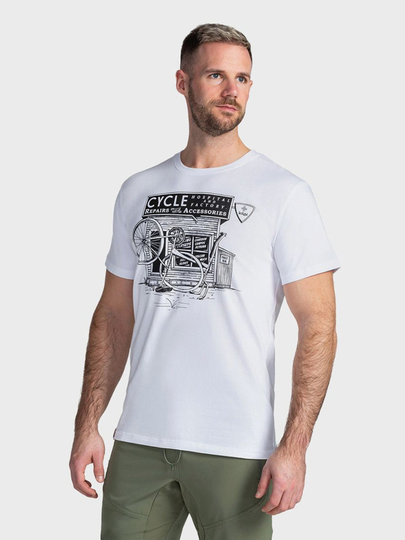 Kilpi Bijela muška majica s printom Kilpi PORTELA