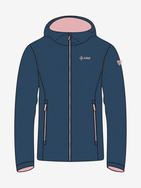 Kilpi Tamno plava djevojačka zimska prošivena jakna Kilpi REBEKI