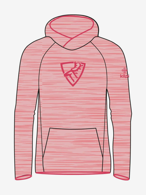 Kilpi Kilpi FLOND ružičasta majica s kapuljačom od flisa za djevojčice