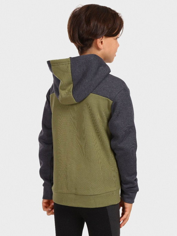 Kilpi Sivo-zelena dječačka majica s kapuljačom KILPI PREDA