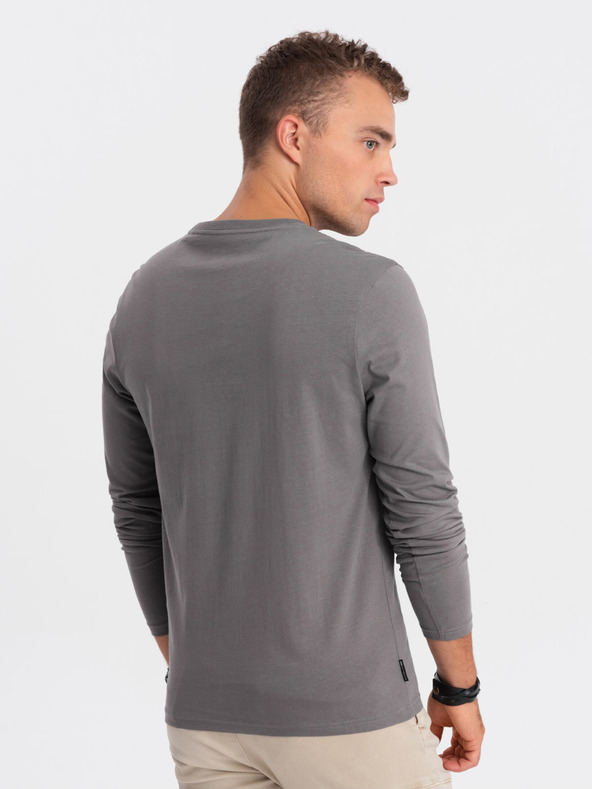 Ombre Clothing Siva muška majica Ombre Clothing