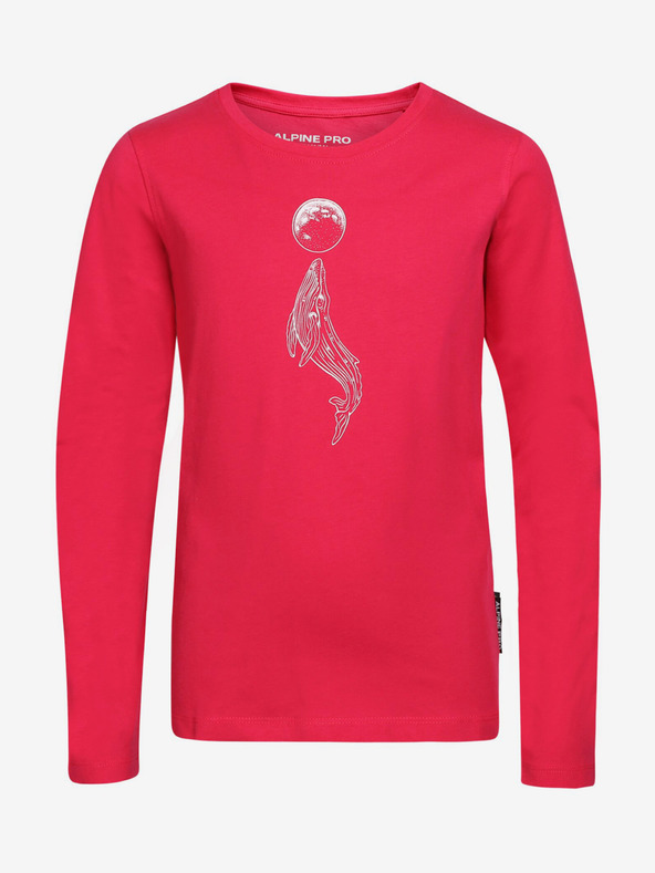 ALPINE PRO Tamno roza majica za djevojčice ALPINE PRO Olero