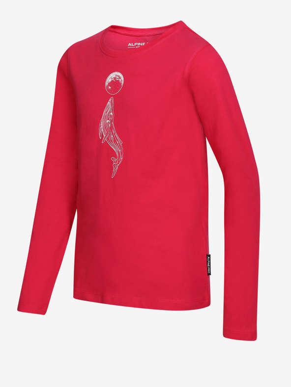 ALPINE PRO Tamno roza majica za djevojčice ALPINE PRO Olero