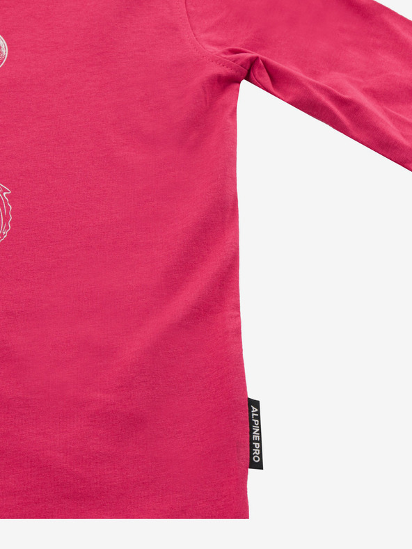 ALPINE PRO Tamno roza majica za djevojčice ALPINE PRO Olero