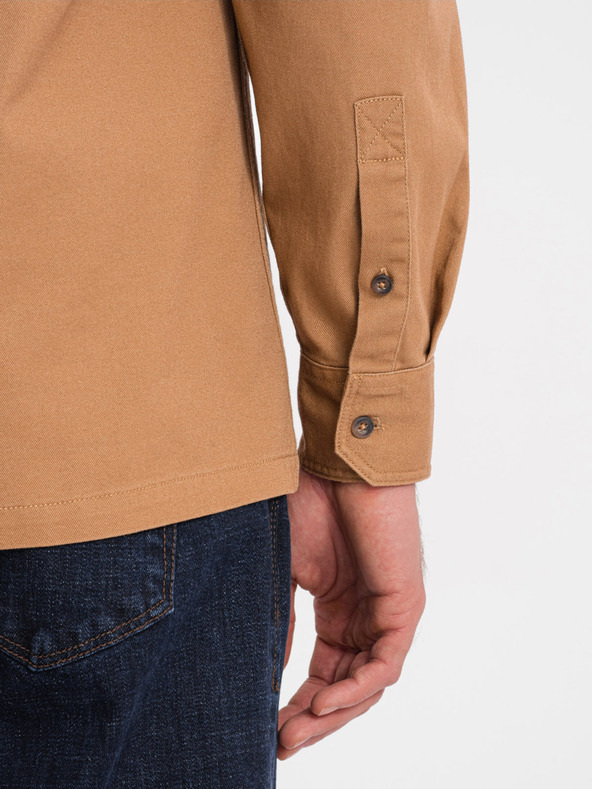 Ombre Clothing Smeđa muška košulja Ombre odjeća