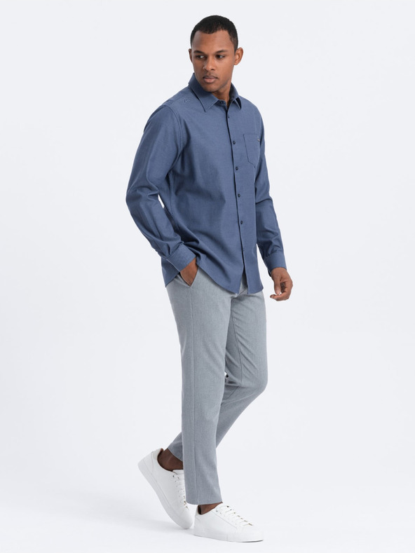 Ombre Clothing Tamnoplava muška košulja Ombre Clothing