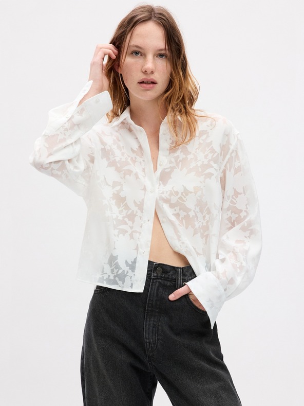 GAP Čipkasta crop košulja GAP